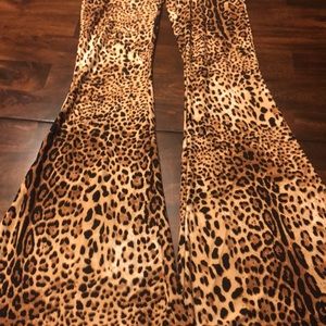 Animal Print Flare Pants